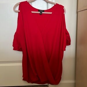 New look blouse with cold shoulder tie detail